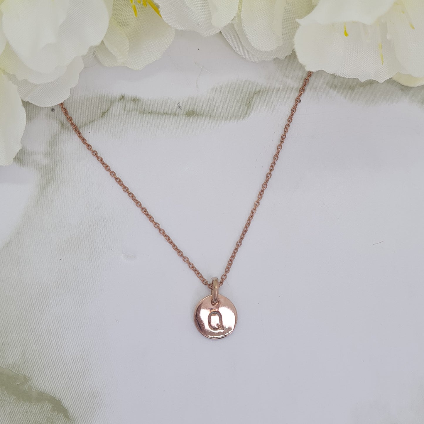 Rose Gold plated Mini Letterlik Signet Pendant