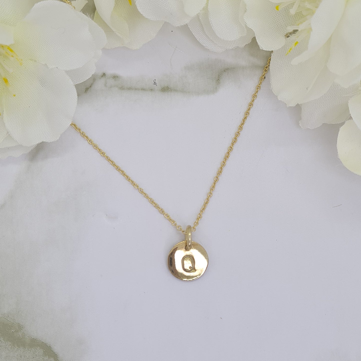 Handcrafted Mini Letterlik Signet Pendant Yellow Gold plated brass medallion