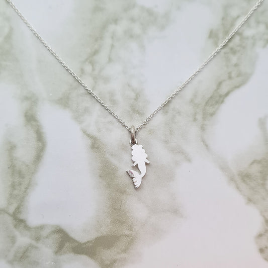 Handcrafted Sterling Silver Fantasy Mermaid Necklace