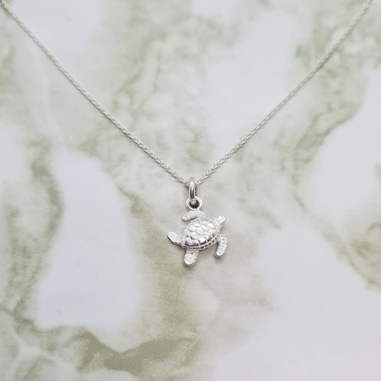 Handcrafted Sterling Silver Sea Turtle Necklace