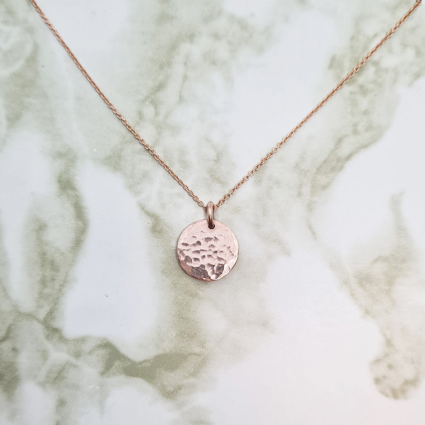 Handcrafted Hammered Disc Necklace